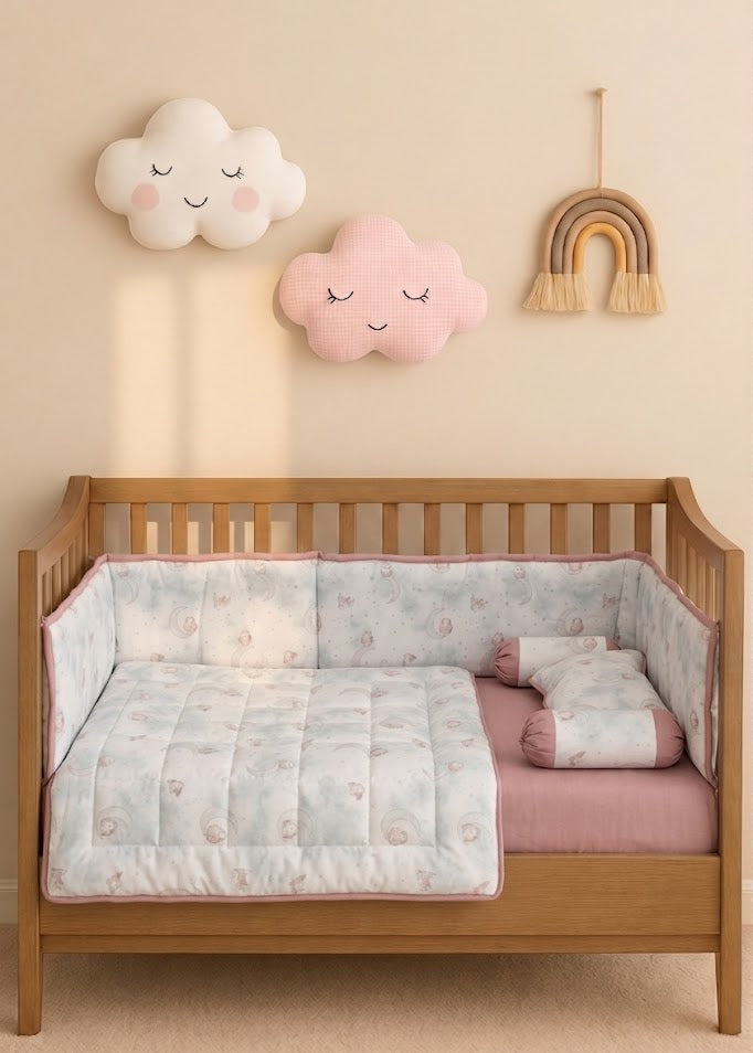 Moon And Stars  Baby Cot Set