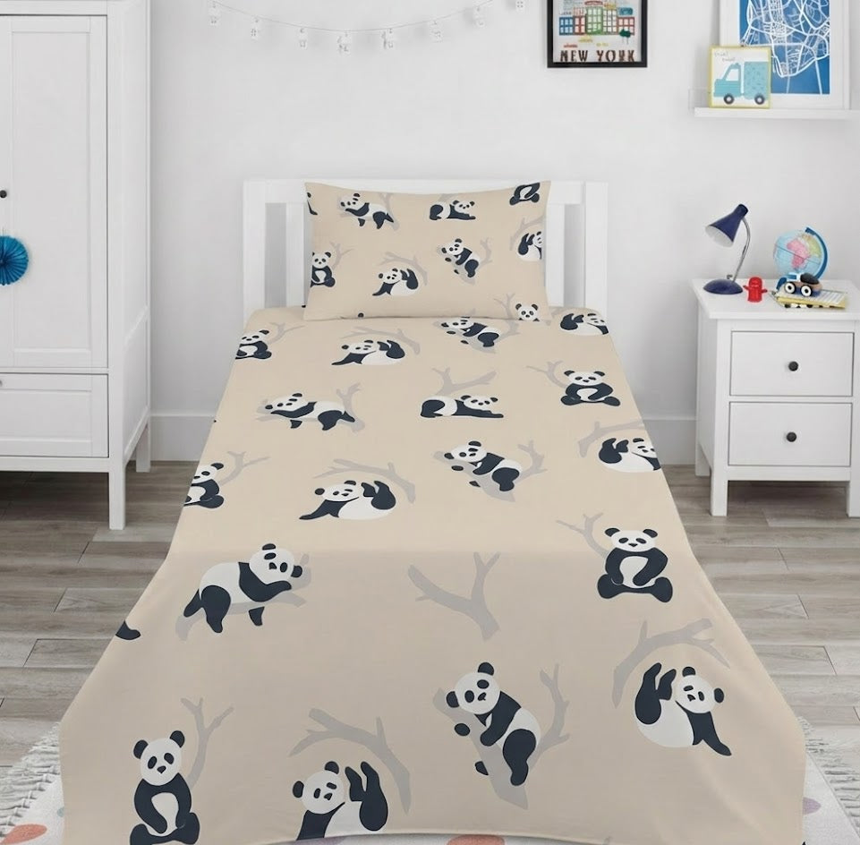  Panda kids Cotton Bed Sheet