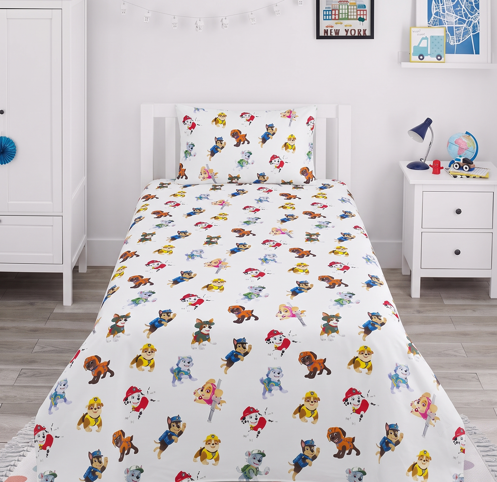 Paw Patrol Characters kids Percale Bed Sheet