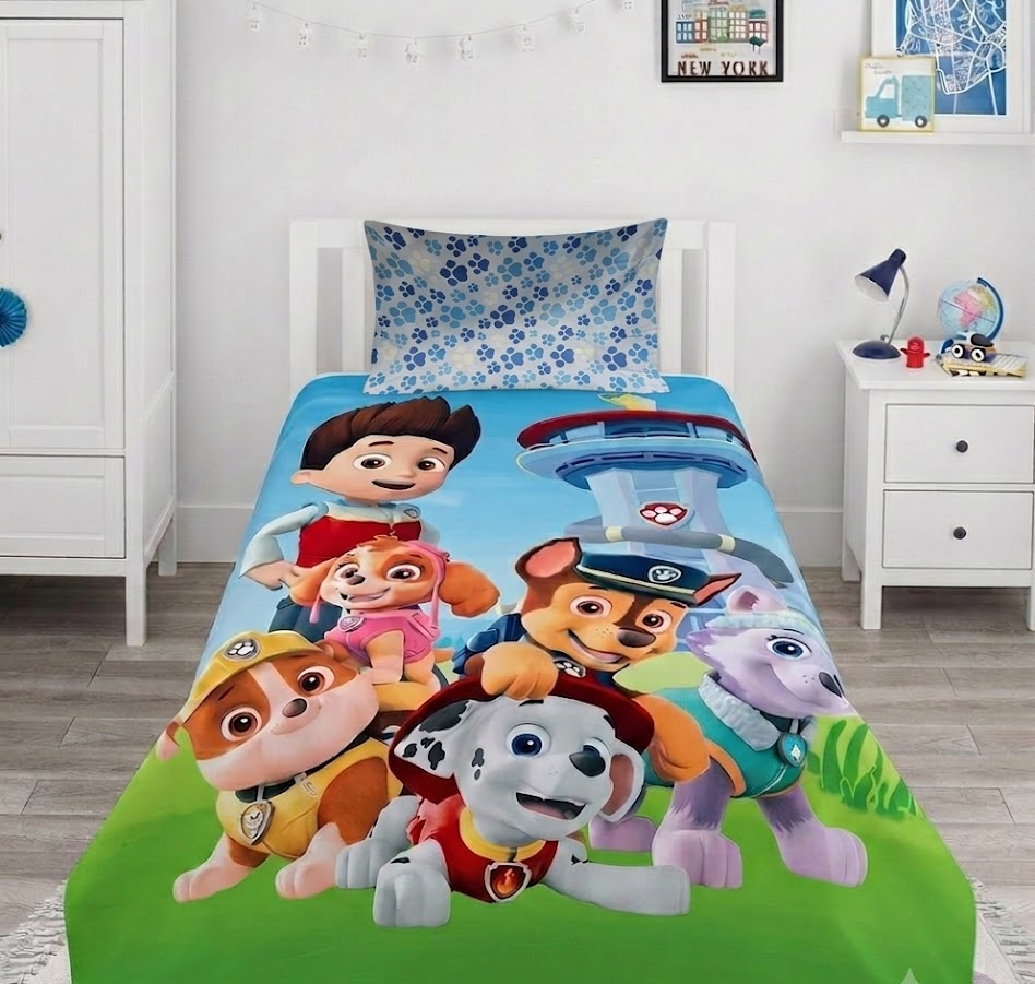 Paw Patrol kids Cotton Bed Sheet