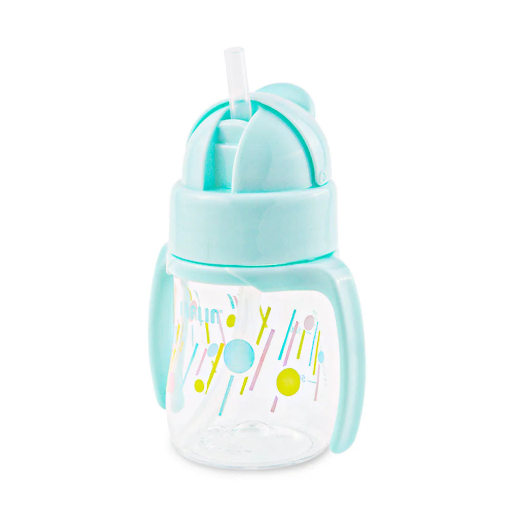 STRAW DRINKING CUP W/HANDLE 150ML-green
