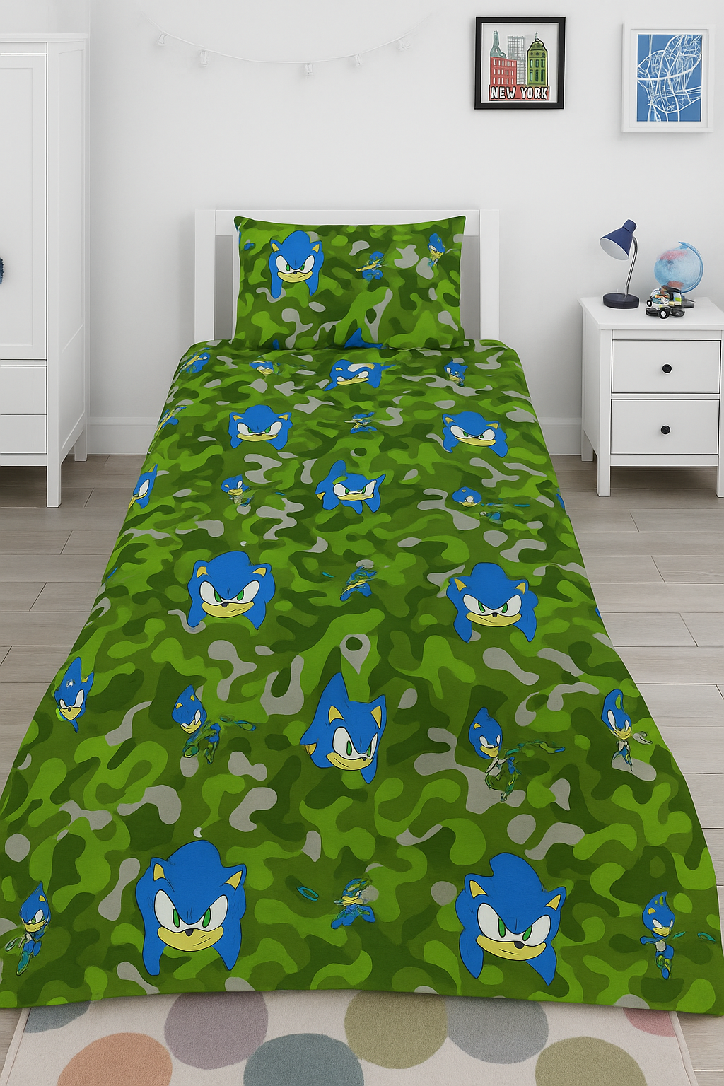 Sonic kids cotton bedsheet 