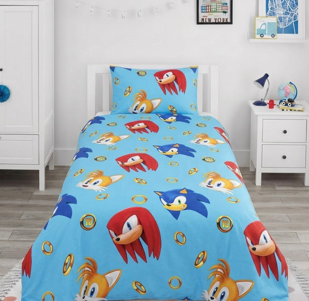 Sonic the Hedgehog kids Cotton Bed Sheet 
