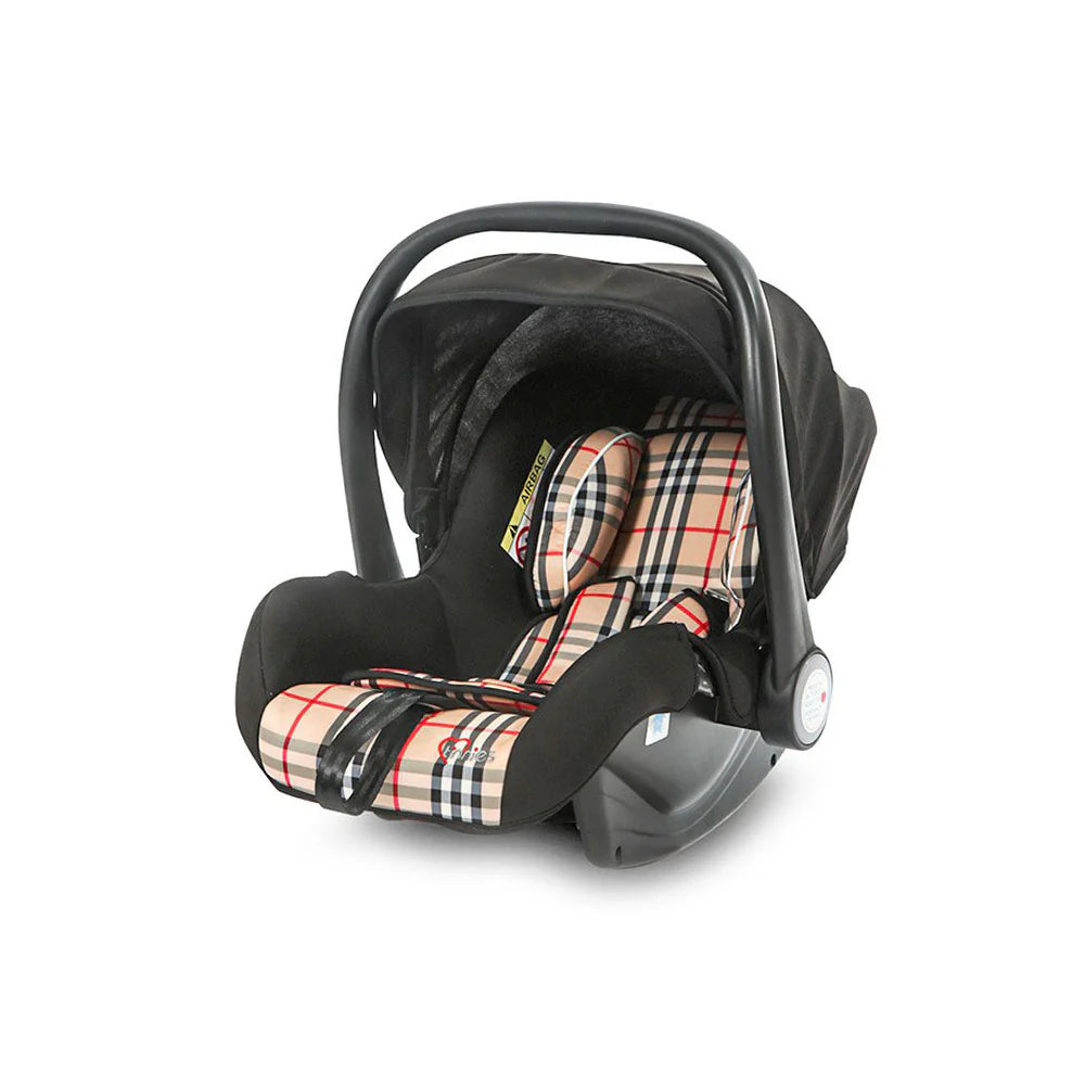 TINNIES BABY CARRY COT - BEIGE CHECK