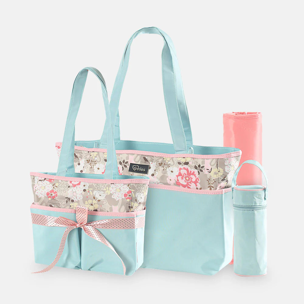 TINNIES BABY DIAPER BAG SET FLORAL