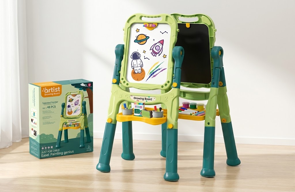 Talented Painter Double-Faced Artist Drawing Board Easel (48 PCS)