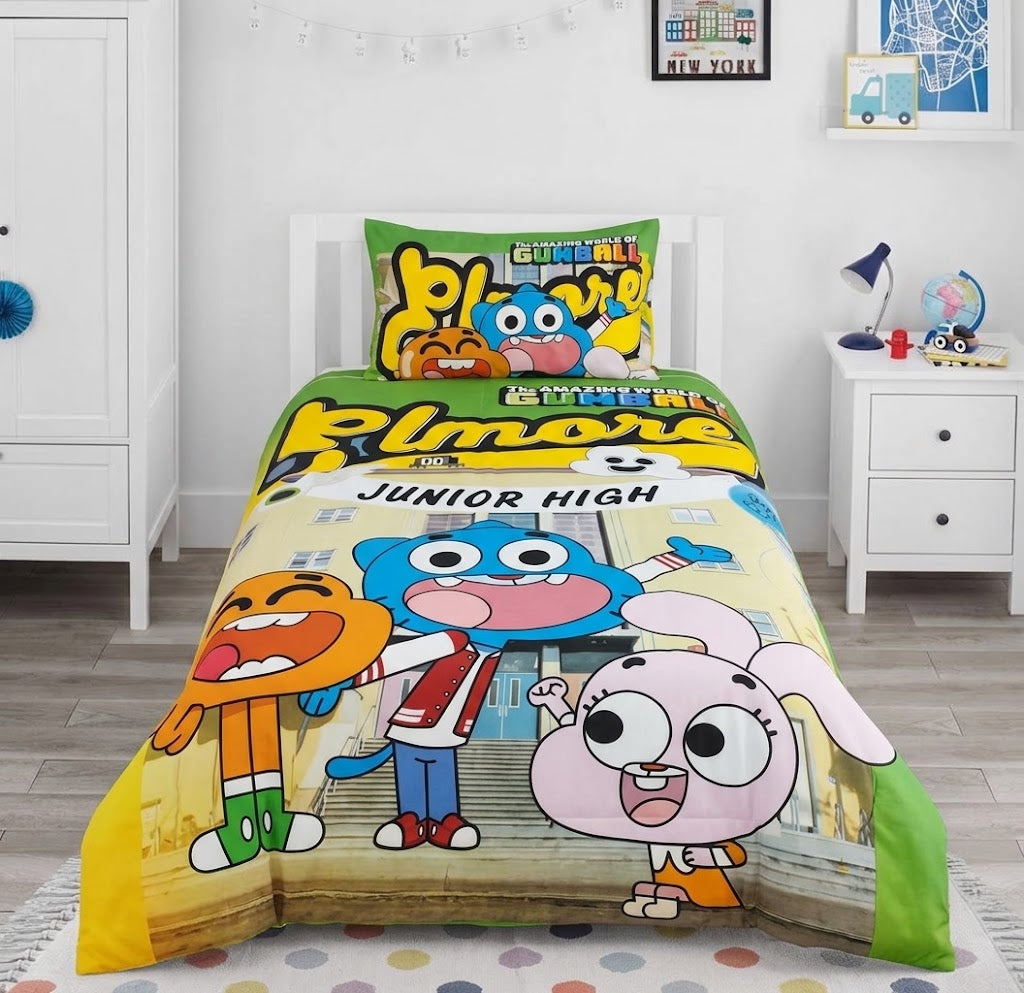 The Amazing World of Gumball "Junior High" Themed kids Cotton Bed Sheet