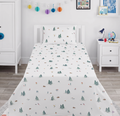 The cozy winter-themed kids Percale Bed Sheet