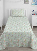 Unicorn, Rainbows and Clouds Themed kids Cotton Bed Sheet