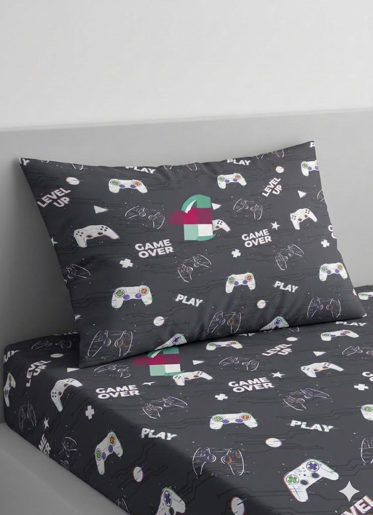 Catherine Lansfield Game Over kids Cotton Bed Sheet