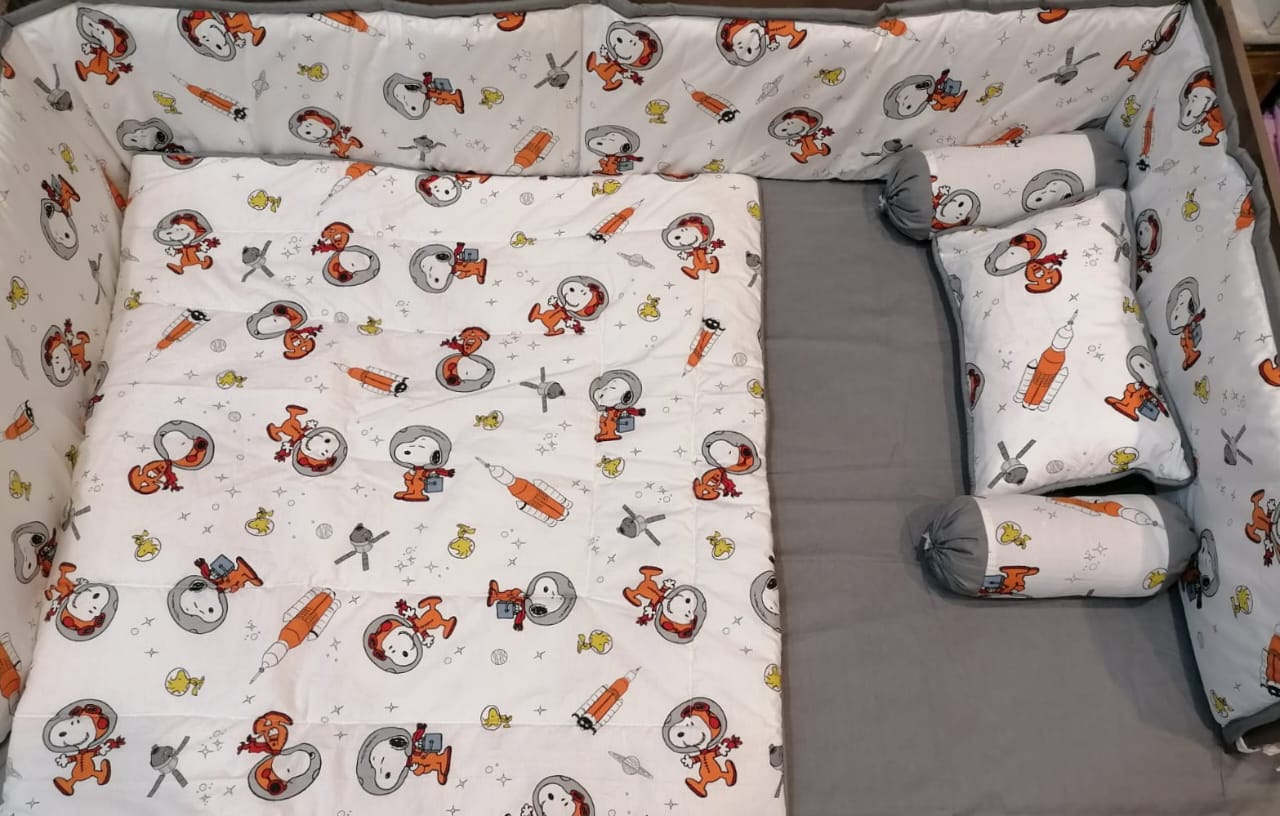 Space-Themed  Baby Cot Set