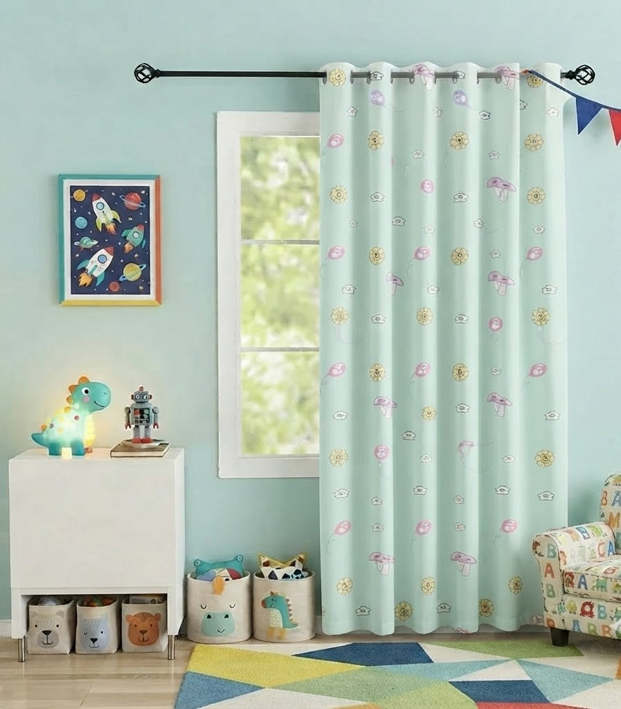  Whimsical Mushroom Kids Room Curtain