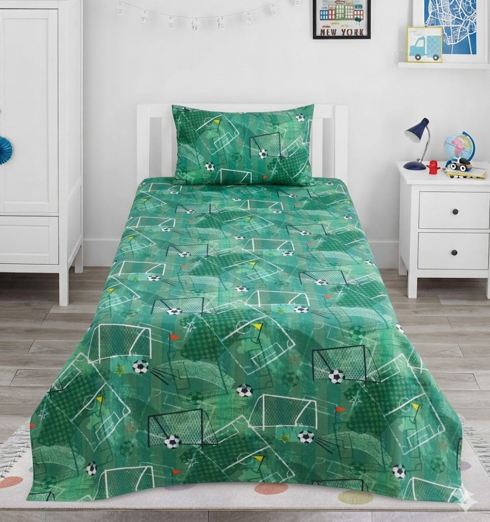 Football Themed Cotton Bed Sheet