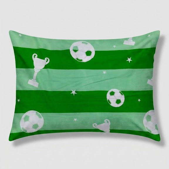 Soccer Ball and Trophy kids Cotton Bed Sheet