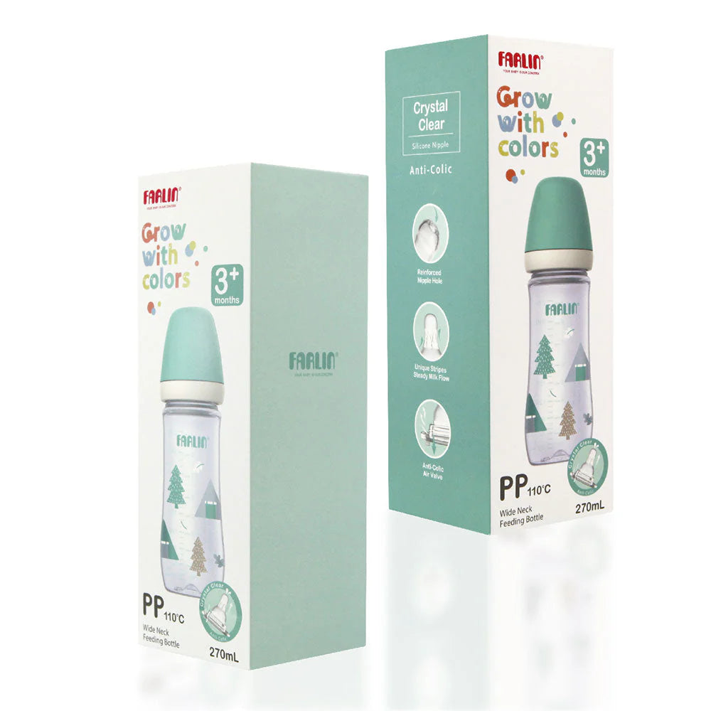 FARLIN PP WIDE NECK FEEDING BOTTLE 270ML GREEN