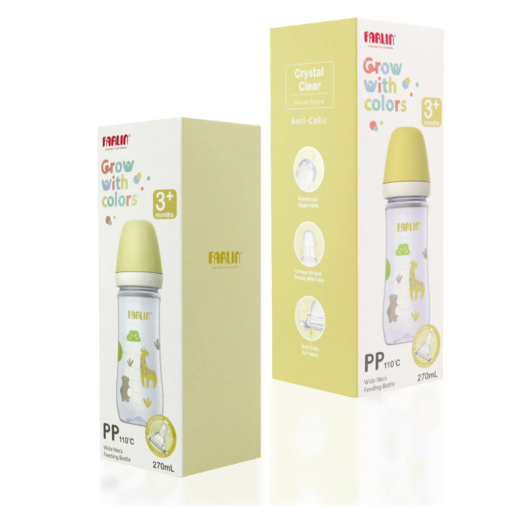 FARLIN PP WIDE NECK FEEDING BOTTLE 270ML YELLOW