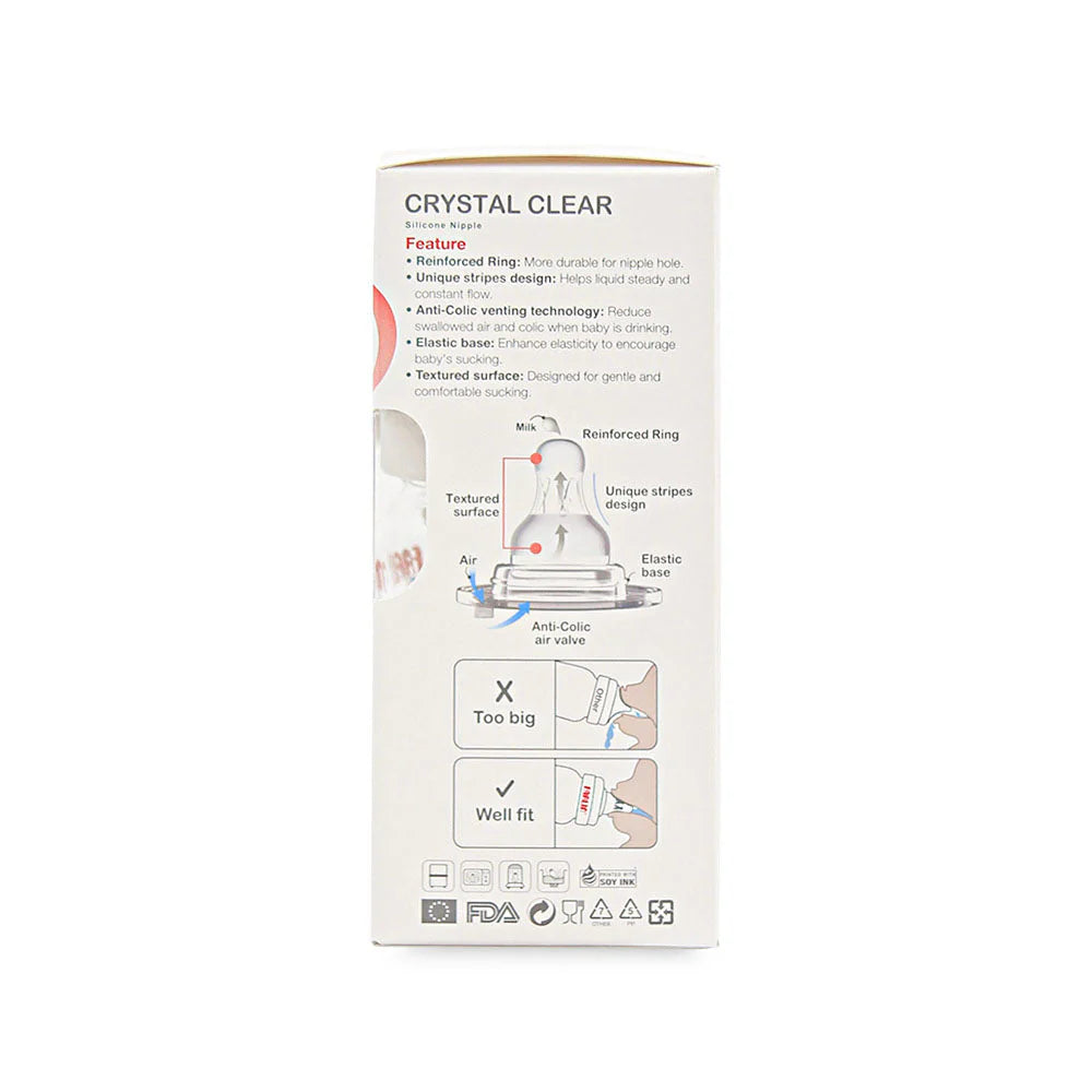 FARLIN WIDE NECK GLASS FEEDING BOTTLE 120 ML