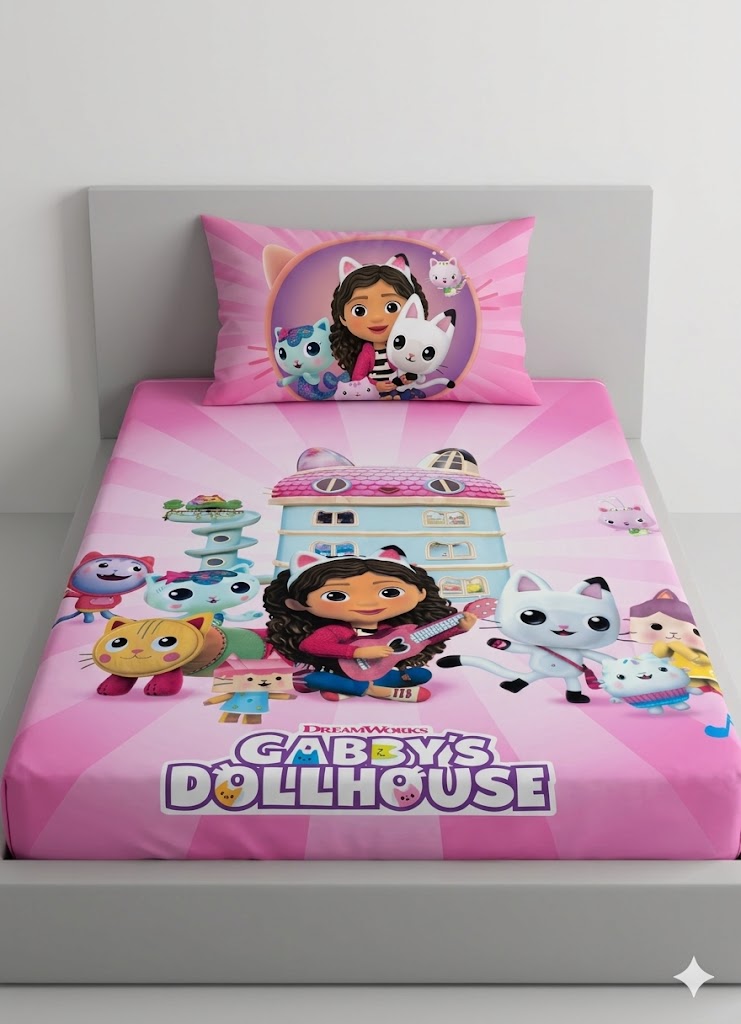 Doll House Kids Cotton Bed Sheet