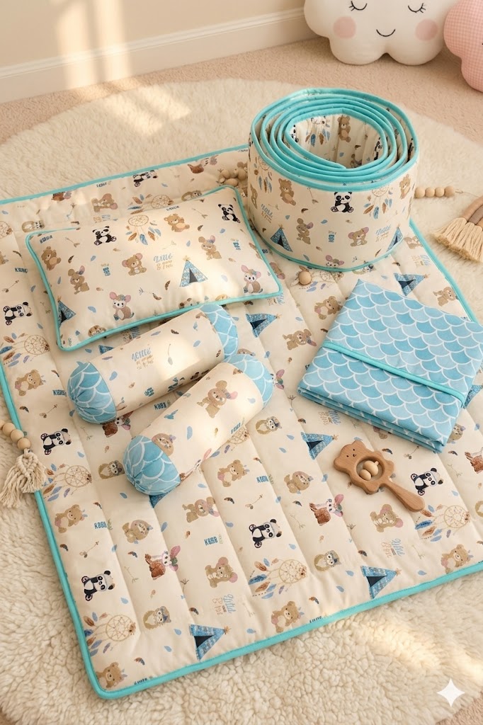 Cartoon Character  Baby Cot Set