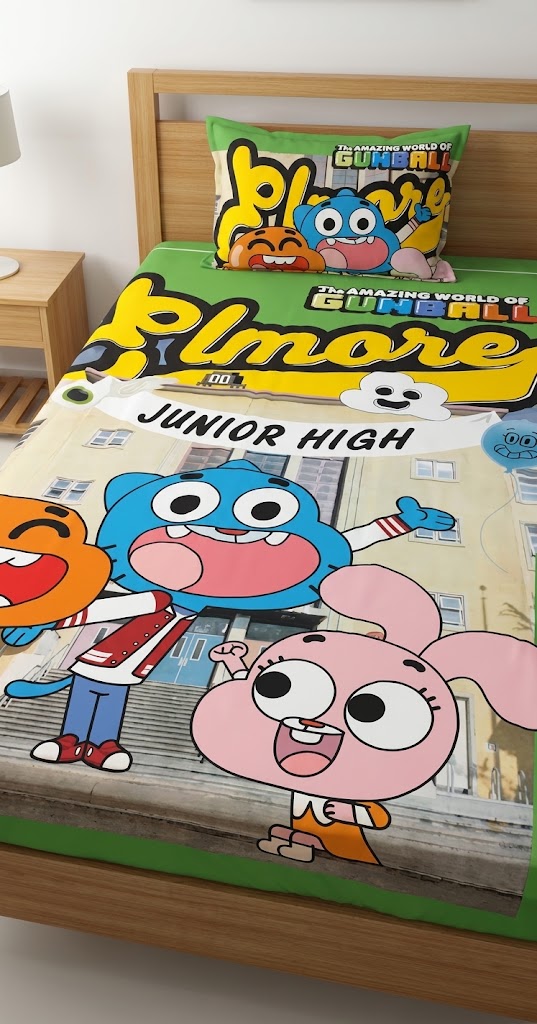 The Amazing World of Gumball "Junior High" Themed kids Cotton Bed Sheet