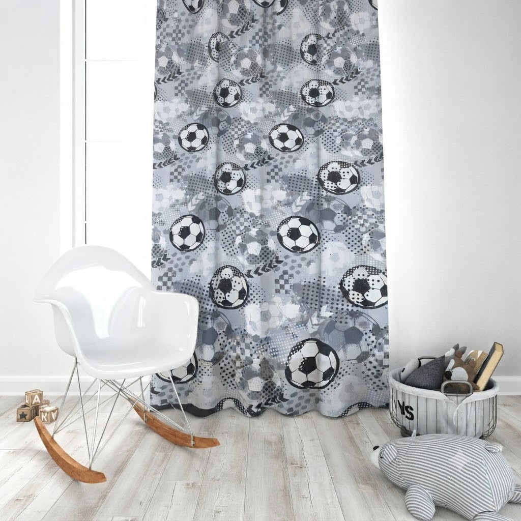 Football Themed Kids Room Curtain