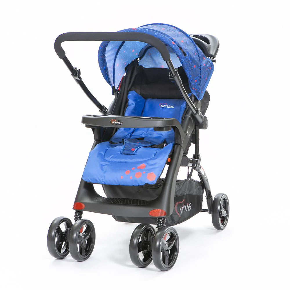 TINNIES BABY STROLLER REVERSIBLE HANDLE ROYAL BLUE