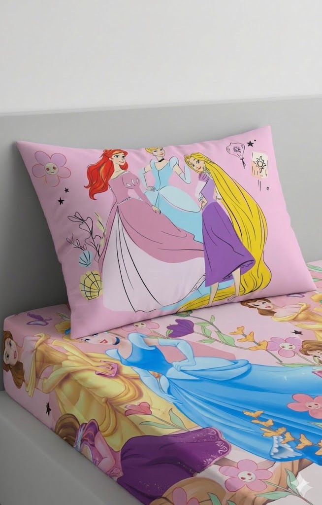 Disney Princess kids Cotton Bed Sheet