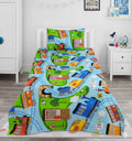 Train Themed Kids Cotton Bed Sheet