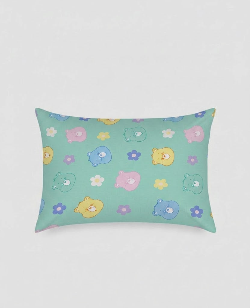 Colorful Cartoon Bears and Flowers kids Cotton Bed Sheet