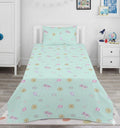 Whimsical mushroom and flower Cotton Bed Sheet