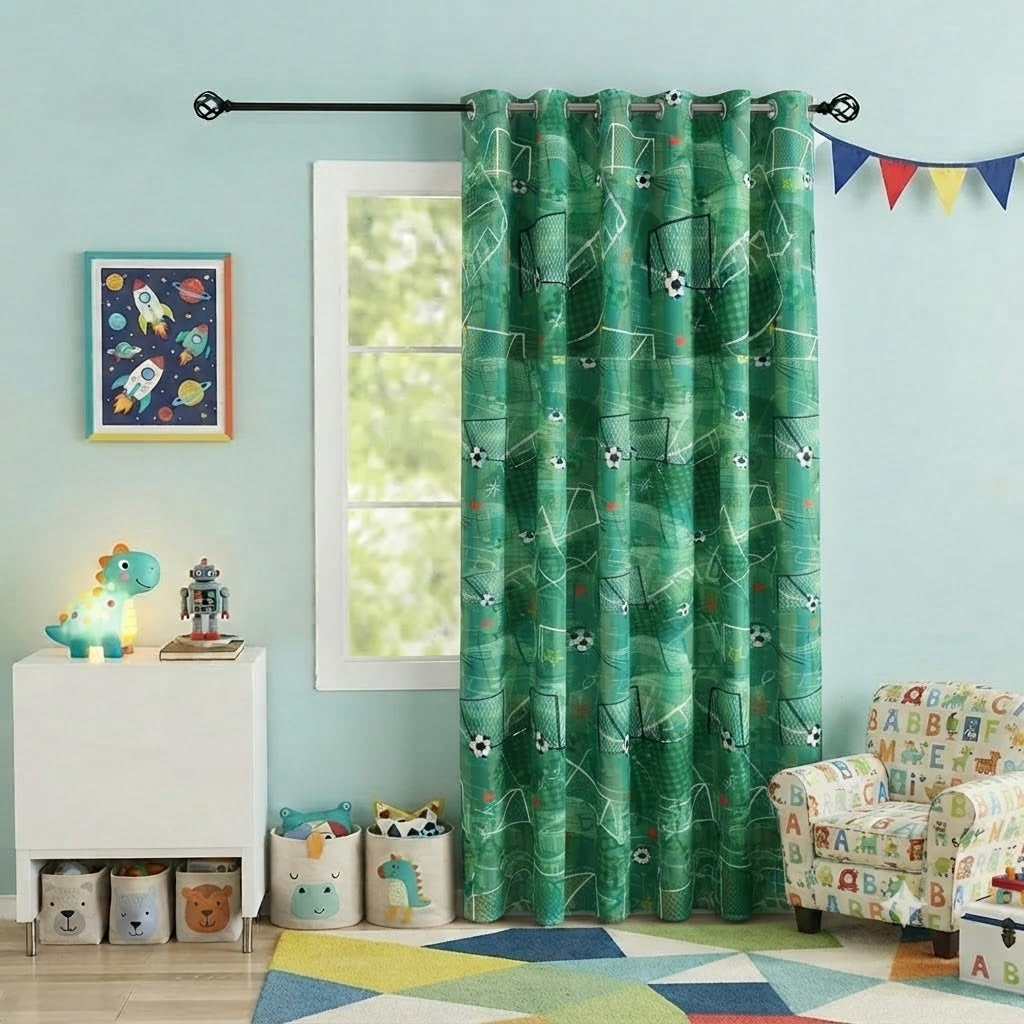 Football Game Themed Kids Room Curtain