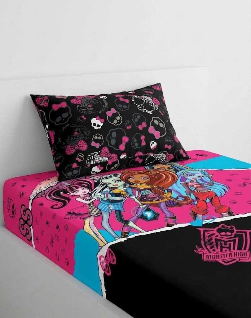 Monster High Themed kids Cotton Bed Sheet