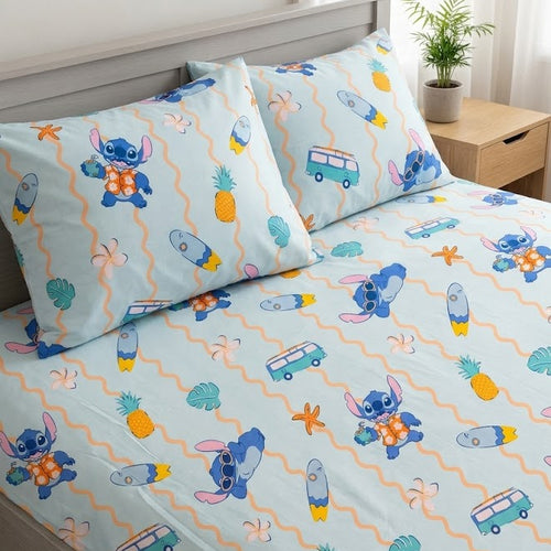 Disney character Stitch kids Cotton Bed Sheet