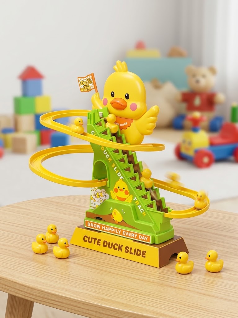 Cute Duck Slide Electric Track