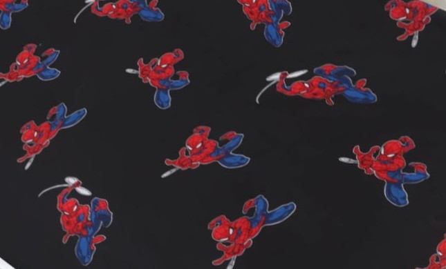 Spider-Man superhero in action poses kids Cotton Bed Sheet