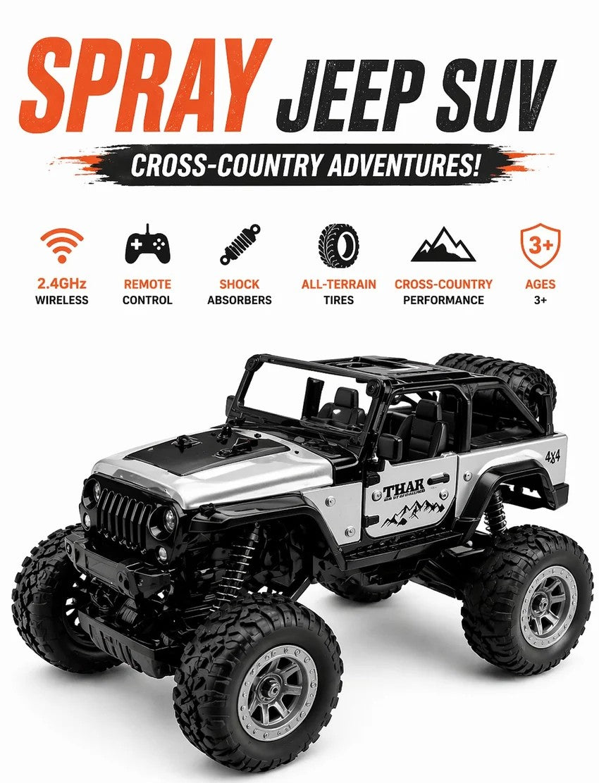 Remote Control  Spray Metal SUV Jeep
