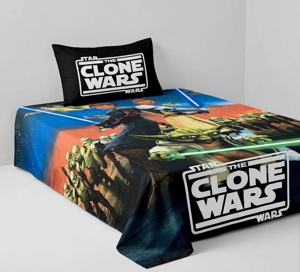 Star Wars: The Clone Wars Themed kids Cotton Bed Sheet