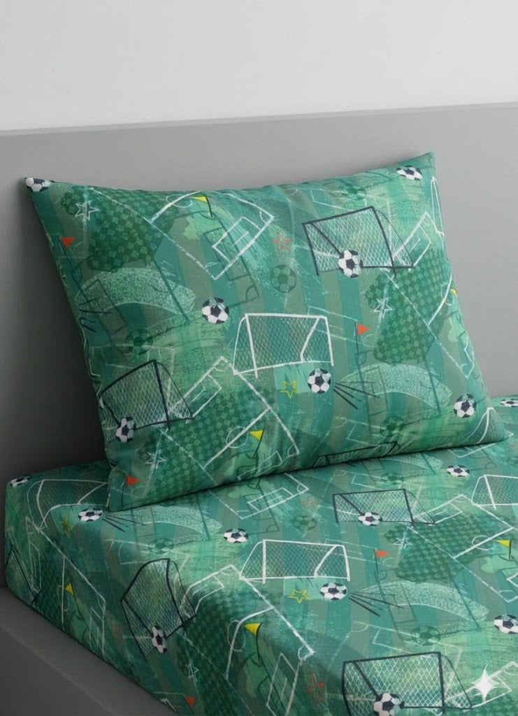 Football Themed Cotton Bed Sheet
