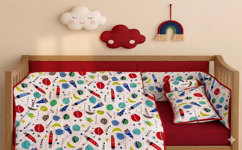 Space Baby Cot Set