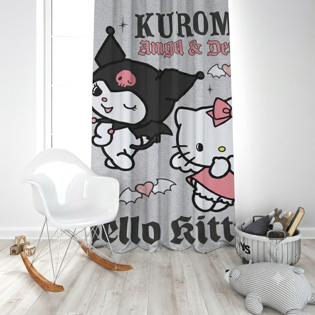 kuromi and Hello kitty Kids Room Curtain