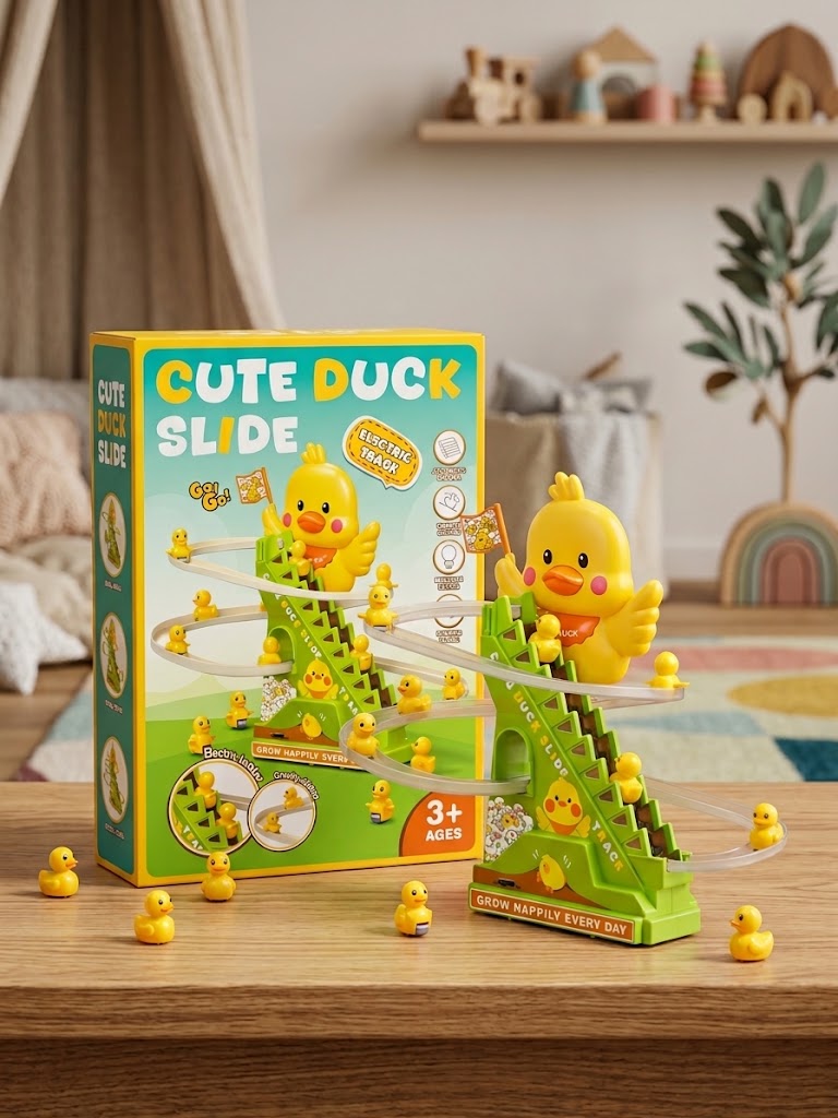 Cute Duck Slide Electric Track