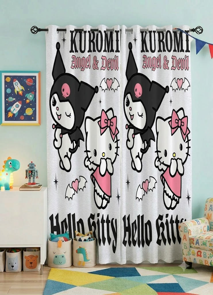 kuromi and Hello kitty Kids Room Curtain