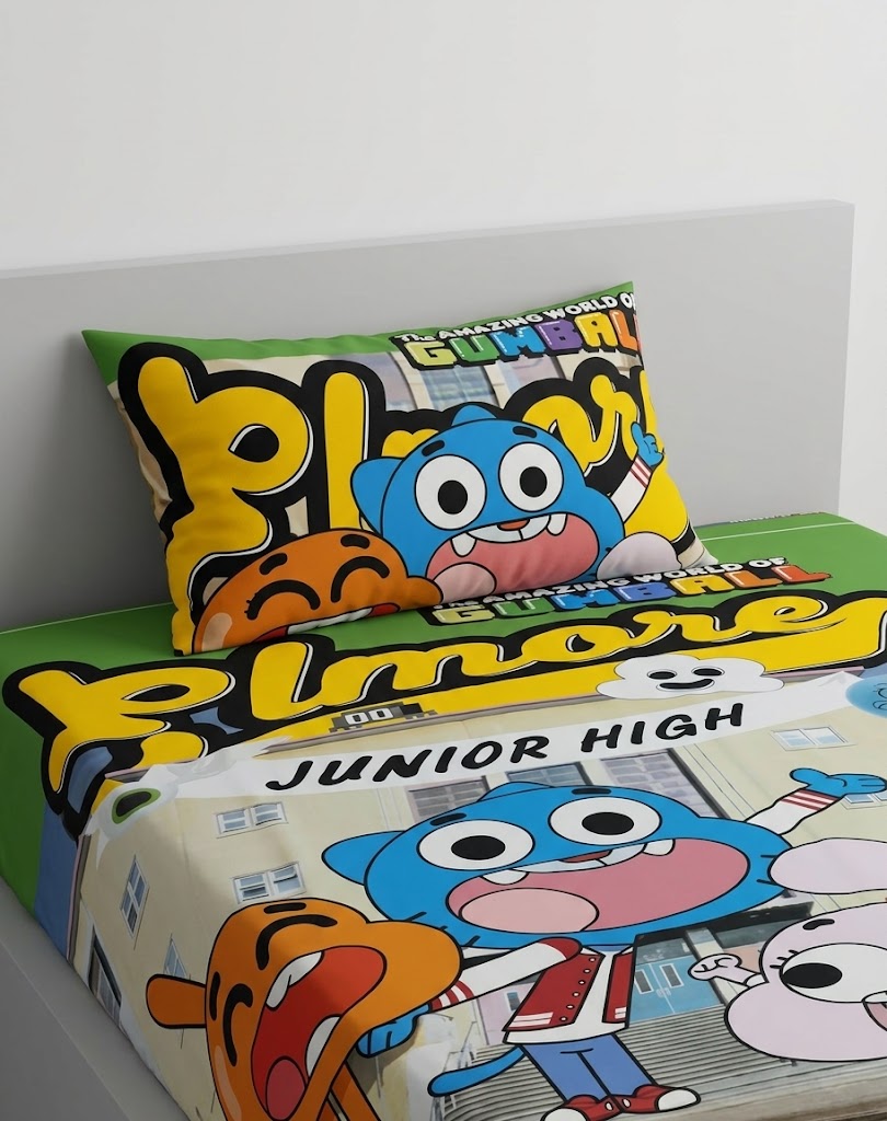 The Amazing World of Gumball "Junior High" Themed kids Cotton Bed Sheet