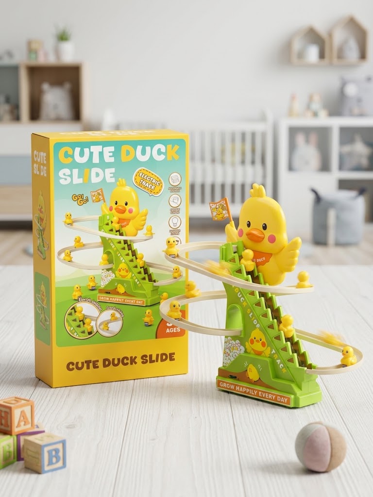 Cute Duck Slide Electric Track