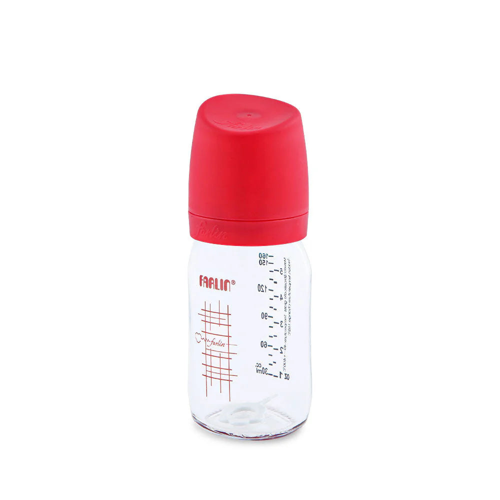 FARLIN WIDE NECK GLASS FEEDER 160ML - RED