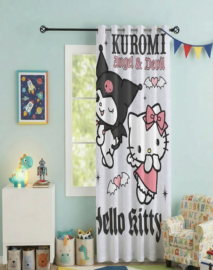 kuromi and Hello kitty Kids Room Curtain