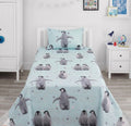 playful penguin kids Cotton Bed Sheet