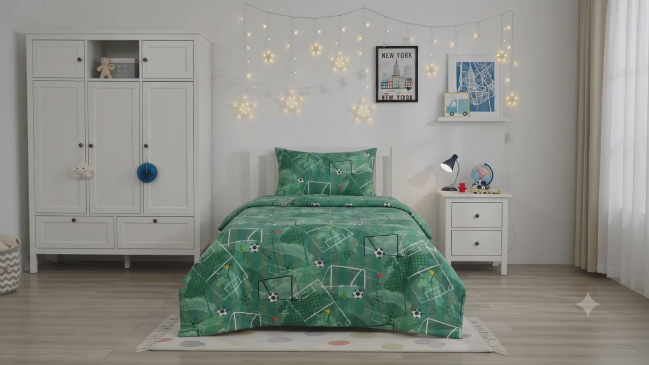 Football Themed Cotton Bed Sheet