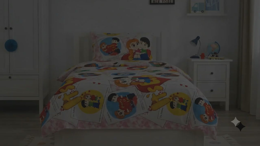 Colorful Ryan's World kids Cotton Bed Sheet