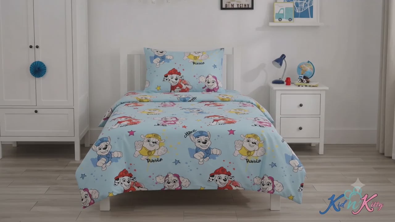 Paw Patrol characters kids Cotton Bed Sheet